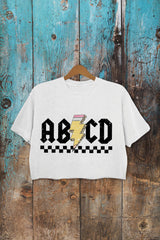 ABCD Pencil Lightning Crop Top For Women