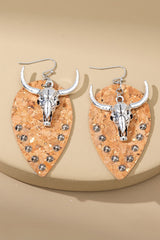 Bull Skull Western Earring