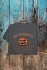 Halloween Town University Pumpkin Crop Top