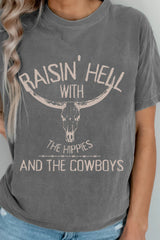 Raisin' Hell With Hippies And Cowboys Country Music Shirt