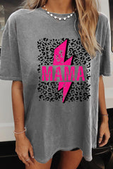 Leopard Mama Lightning Bolt T-shirt For Women