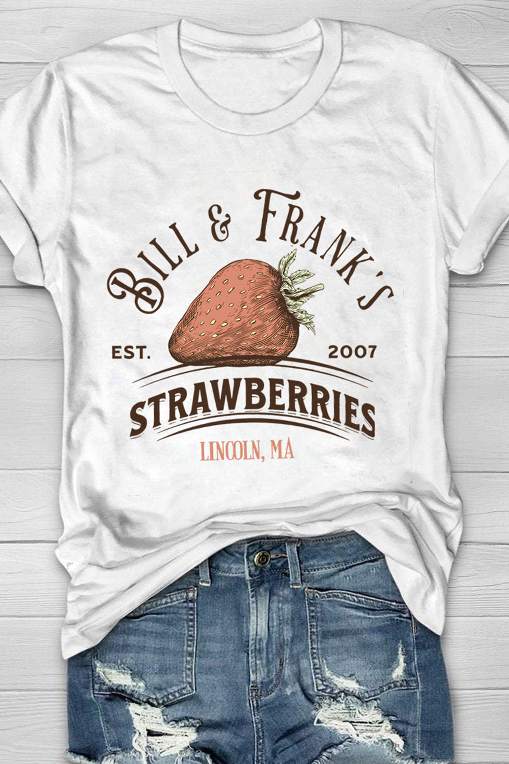 Bill And Frank Strawberry Farm Tee For Women