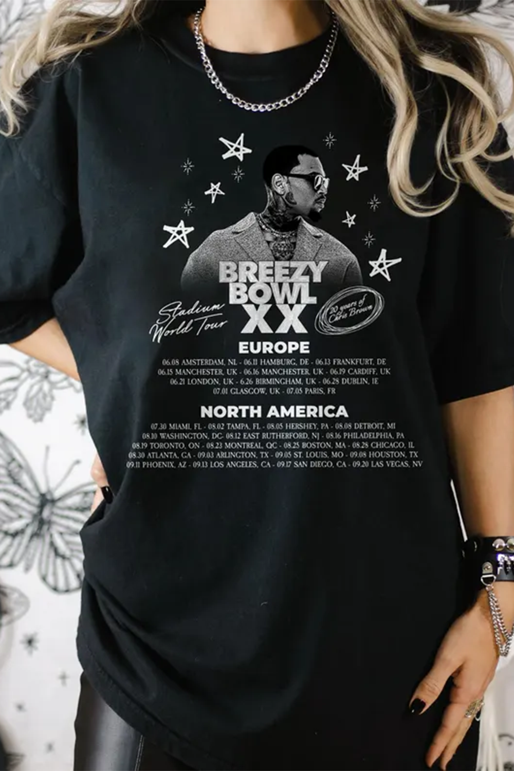 2025 Chris brown Breezy Bowl Tour Shirt