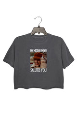 "MY MIDDLE FINGER SALUTES YOU"Taylor print T-shirt