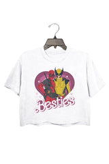 CUTE DEADPOOL WOLVERINE BESTIES FOREVER CROP TOP FOR WOMEN