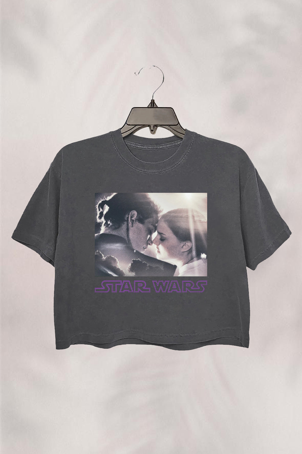 Star Wars Padme & Anakin Skywalker Kiss Portrait Vintage Tee For Women