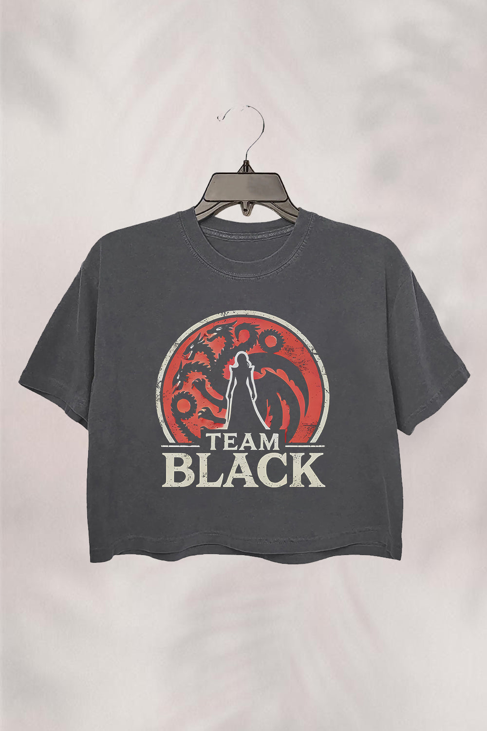 Dragon Team Black Crop Top For Women