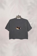 Halloween  Cat  Crop Top For Women