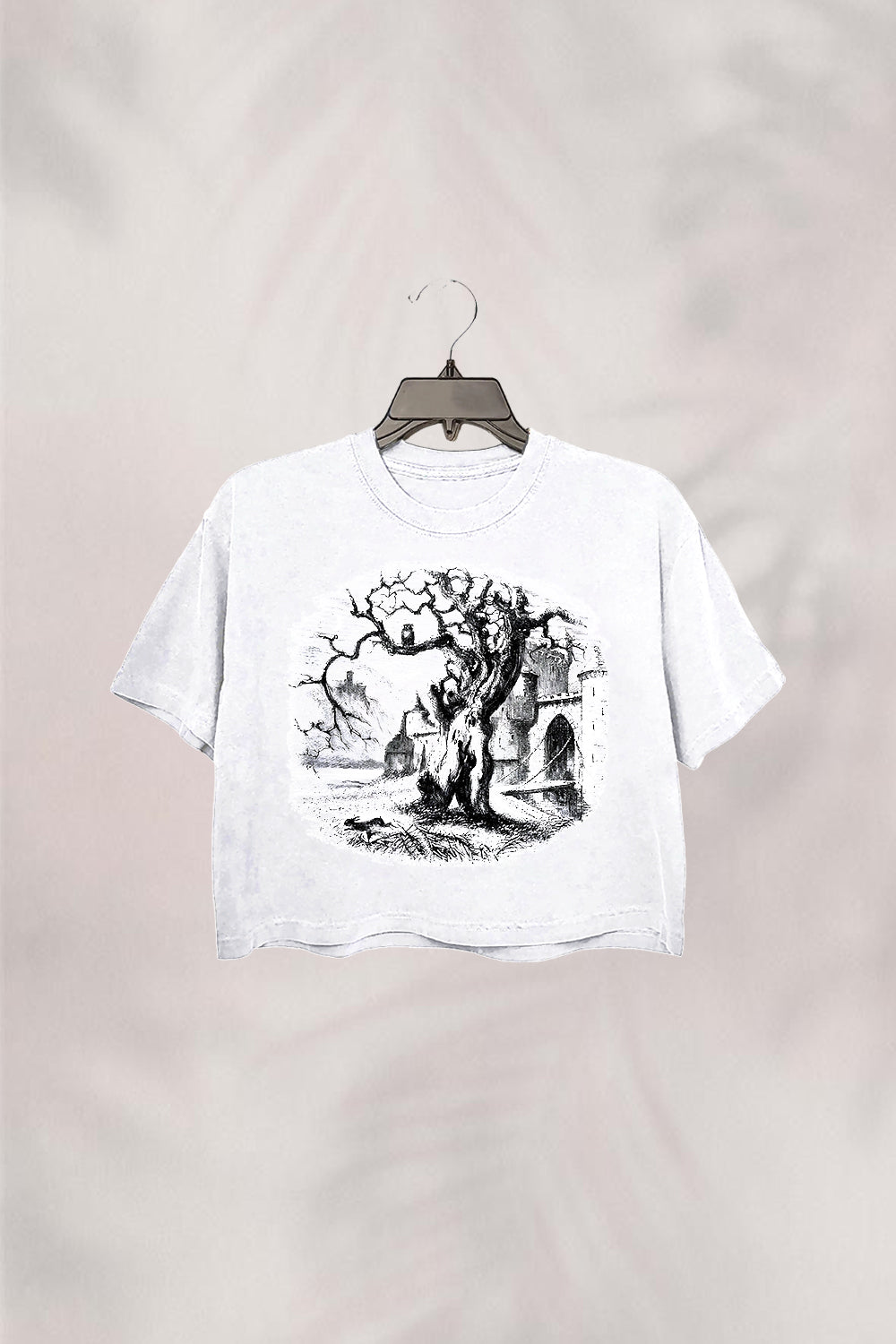 Vintage Gothic Dark Art  Crop Top For Women