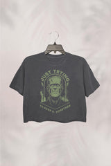 Frankenstein Just Trying to Keep it Together funny Halloween  CROP TOP FOR WOMEN