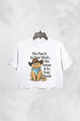 FUNNY CAT CROP TOP FOR WOMEN