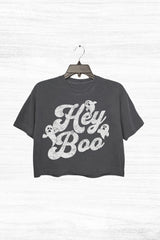 Halloween Funny Ghost Slogan Crop Top For Women