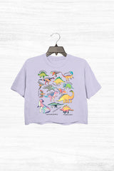 TYPES OF DINOSAUR VINTAGE CROP TOP FOR WOMEN