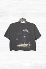Retro Horror Movie Graphic Crop Top For Women