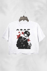 ASAP Rocky Graphic  Crop Top For Women