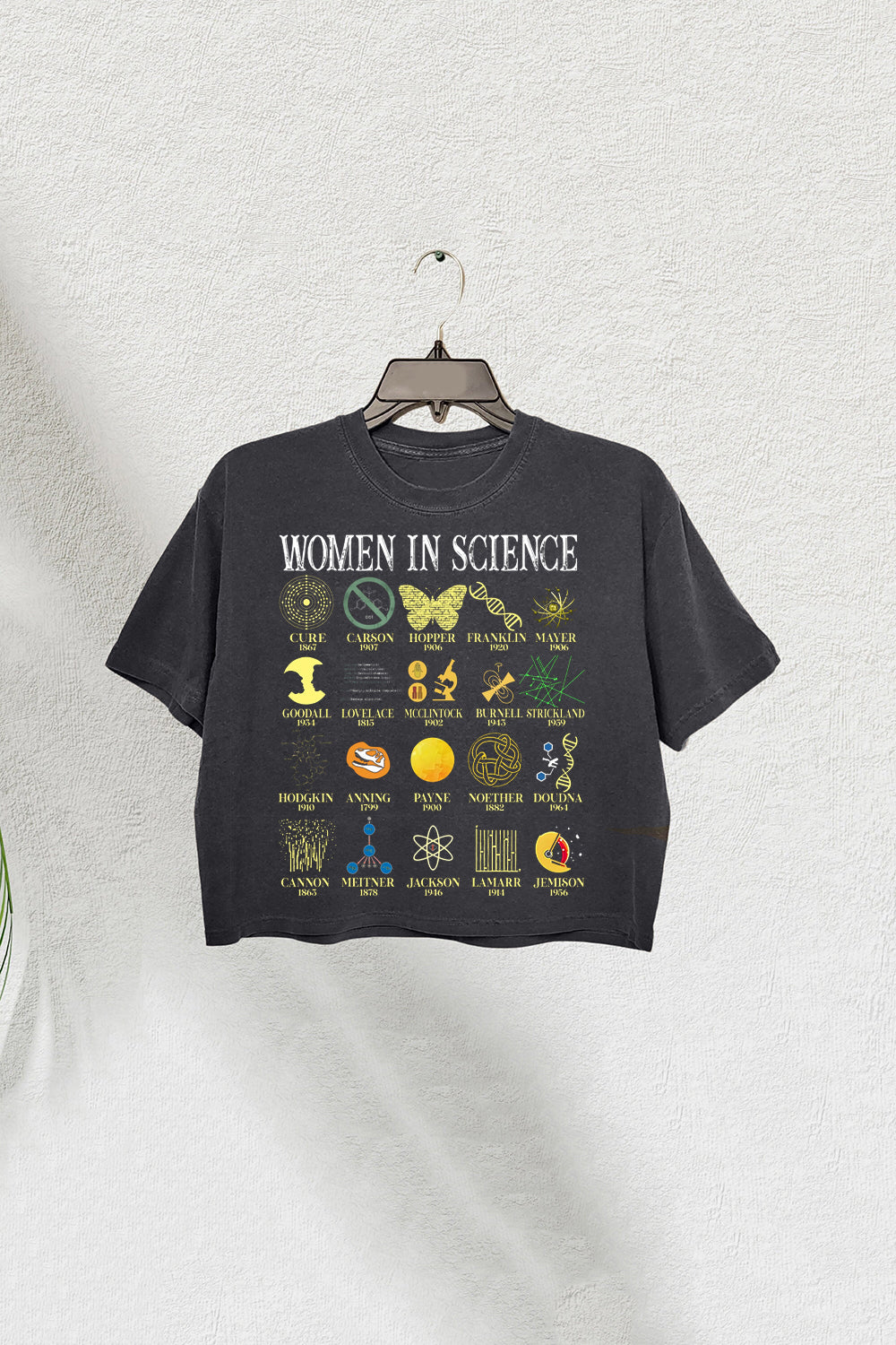 Retro Women in Science Crop Tee For Women