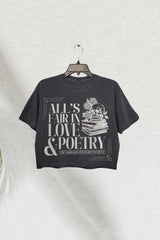 All's Fair In Love And Poetry The Tortured Poets Department New Album Crop Tee For Women