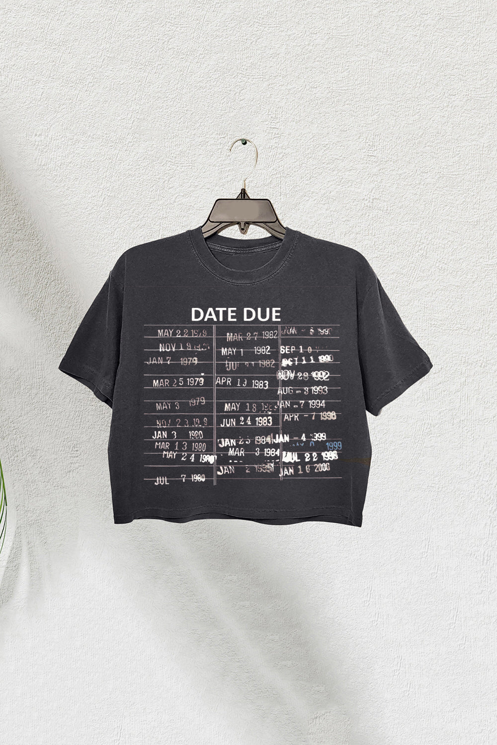 Librarian Date Due Crop Tee For Women