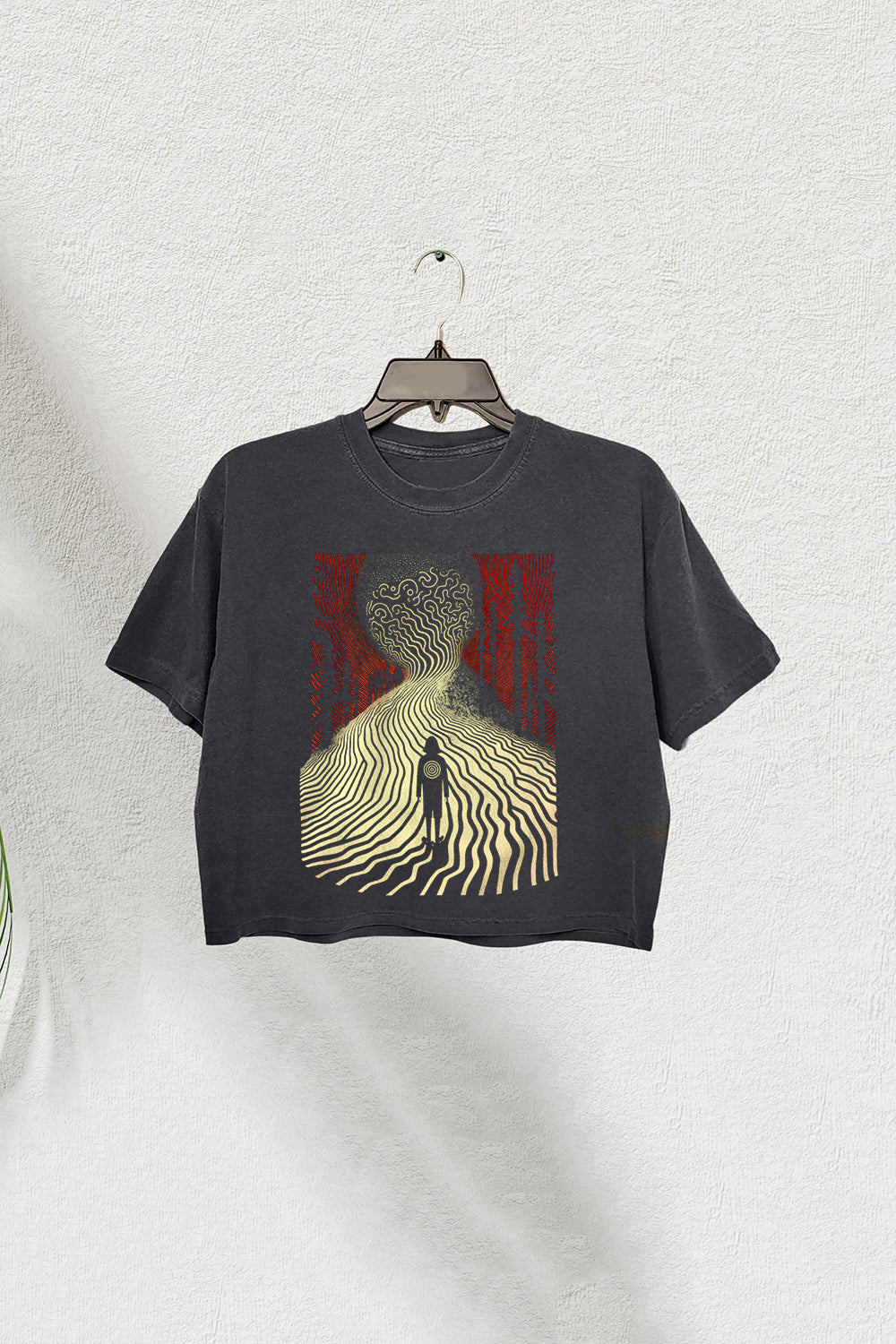 The Mountain Abstract Crop Tee For Women