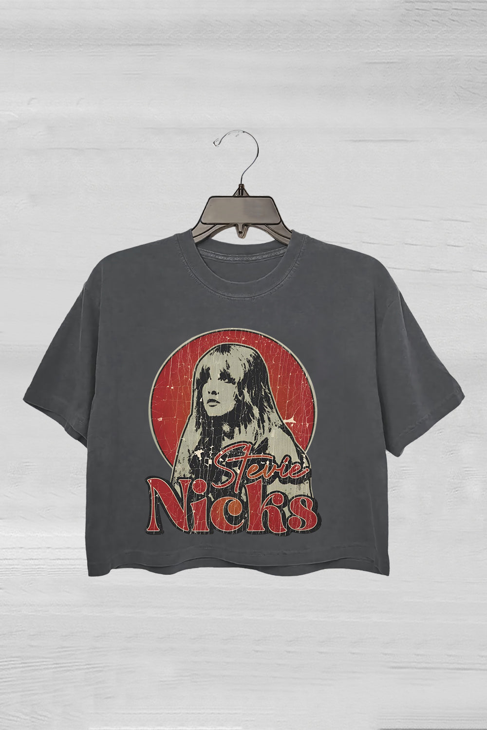 Stevie Nicks Old School Band Crop Tee For Women