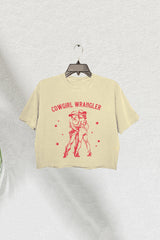 Lesbian Aesthetic Gay Cowgirl Crop Tee For Women