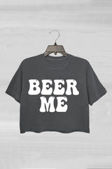 Beer Me Crop Tee For Women