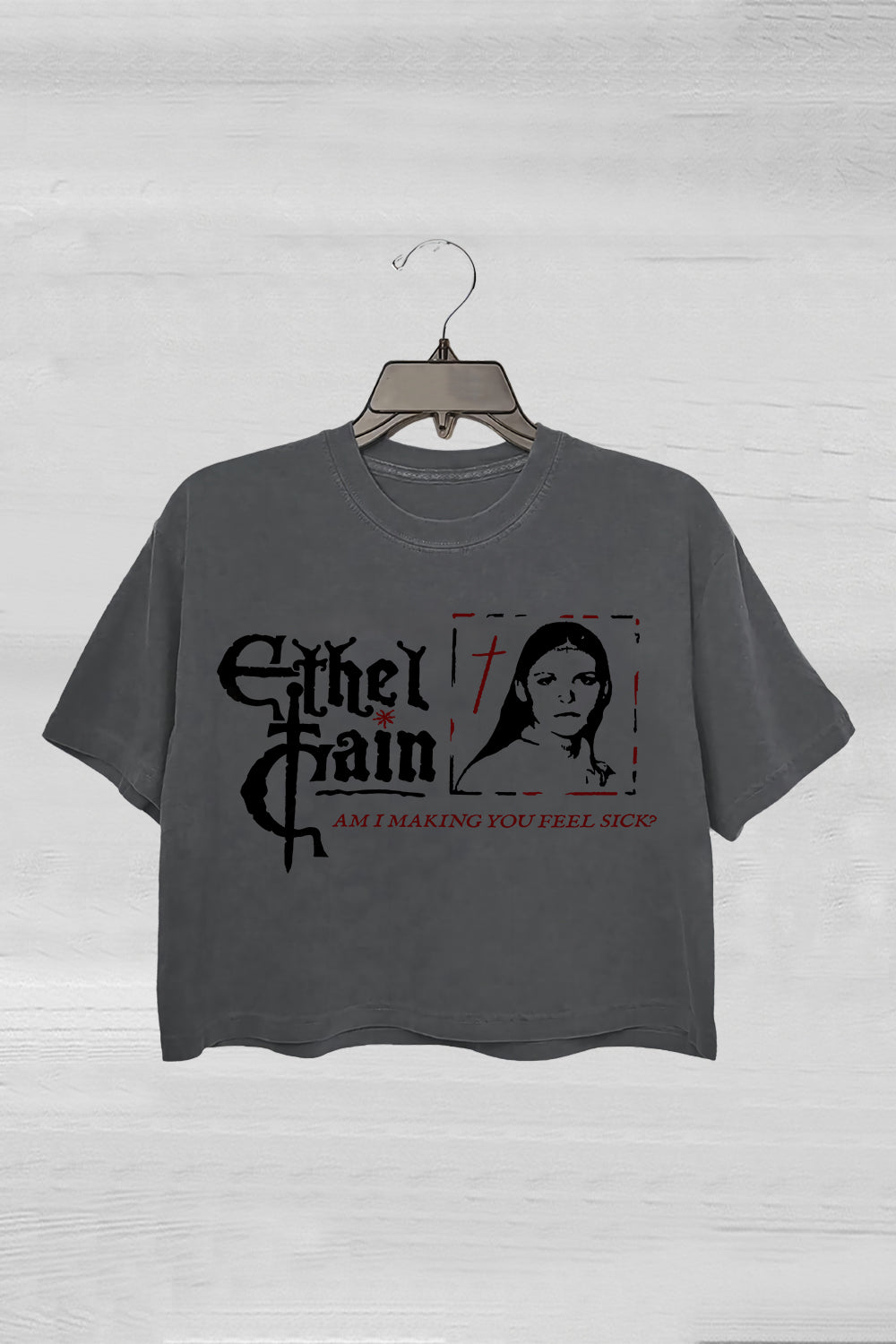 Strangers Theme Crop Tee For Women