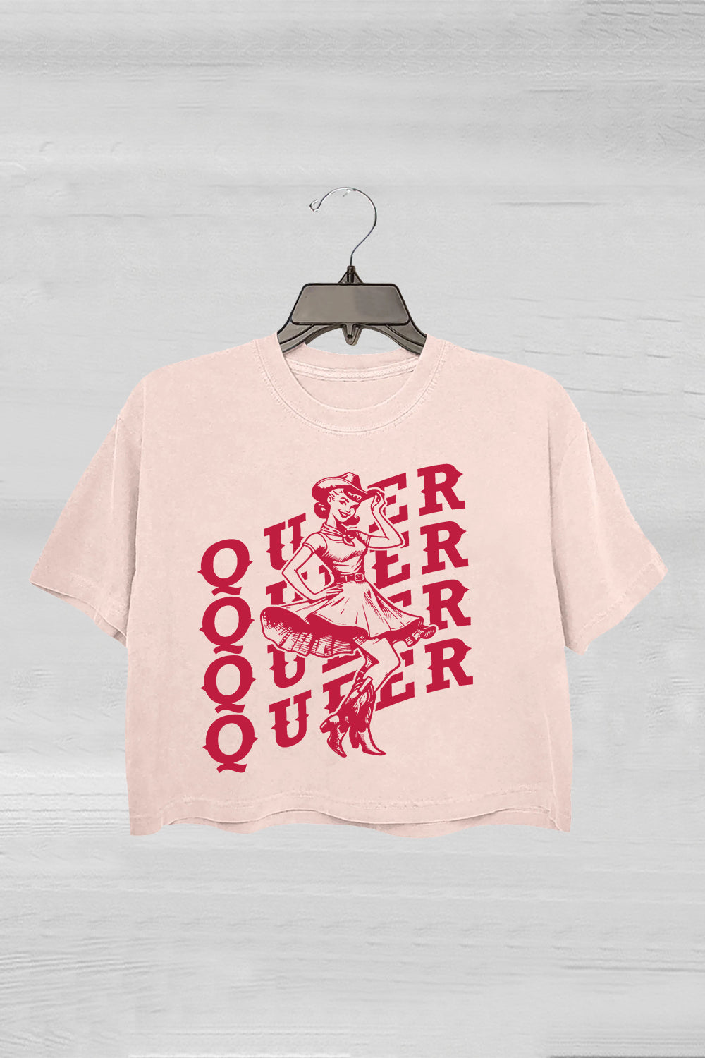 Queer Pride 90s Crop Tee For Women