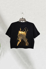 Fire-Breathing Queen Throne of Glass Crop Tee For Women