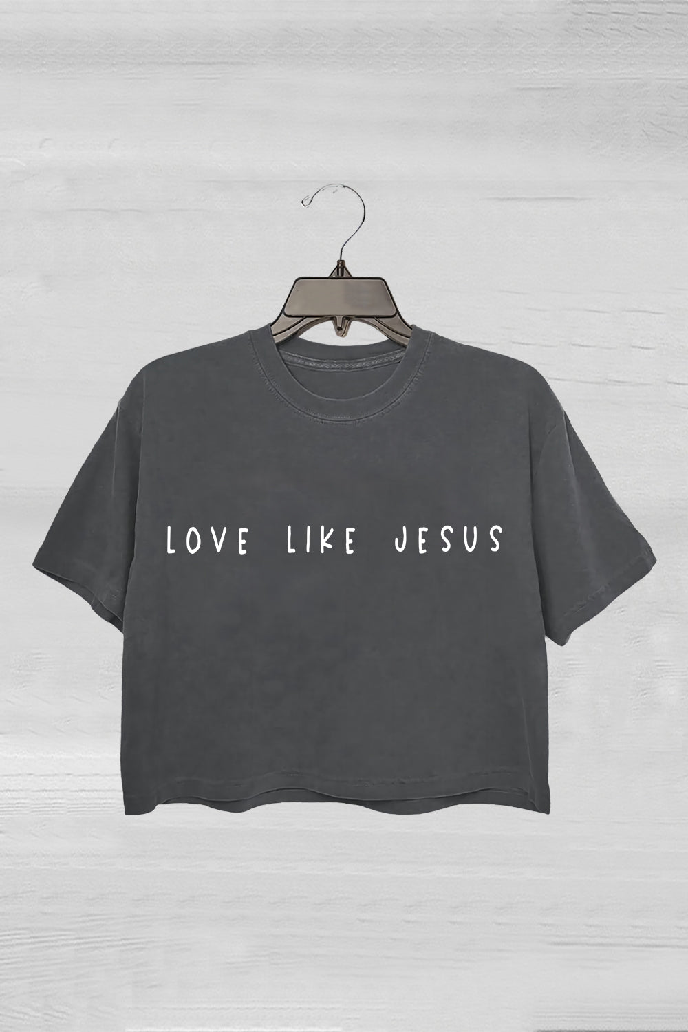 Love like Jesus Christian Crop Tee For Women