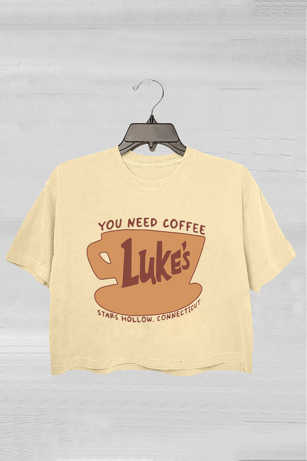 Retro Stars Hollow Lukes Coffee Crop Tee For Women
