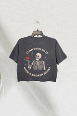I Can Even Do It With A Broken Heart Crop Tee For Women