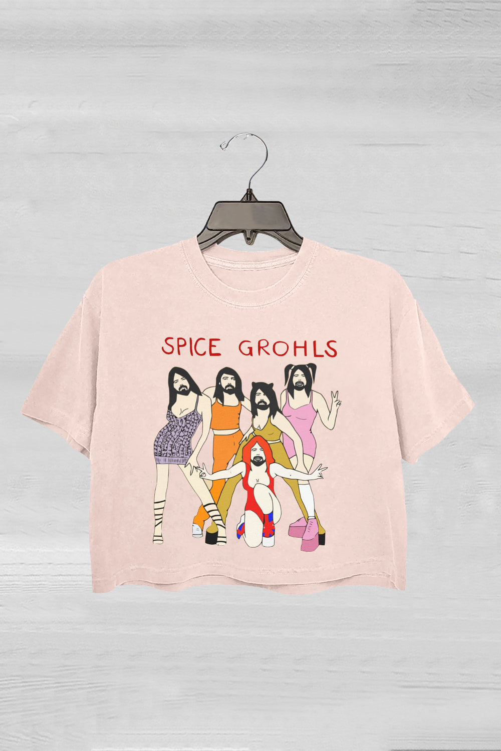 Spice Grohls Girls Dave Music Funny Parody Crop Tee For Women