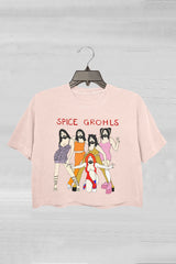 Spice Grohls Girls Dave Music Funny Parody Crop Tee For Women