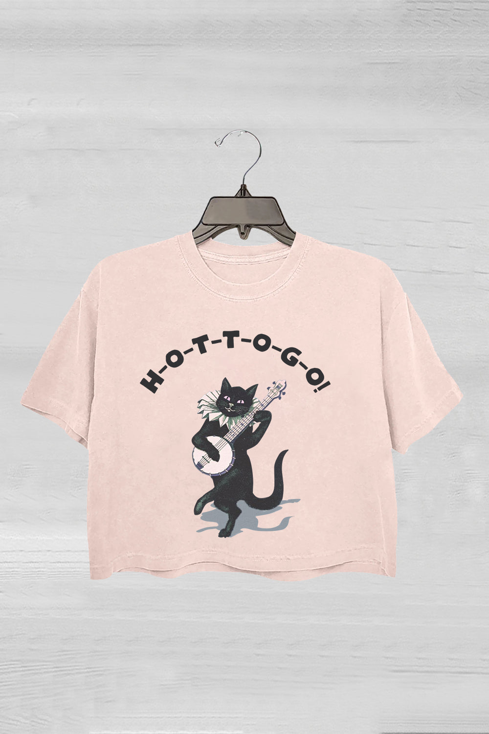 Chappell Roan Hot To Go! Dancing Banjo Cat Crop Tee For Women