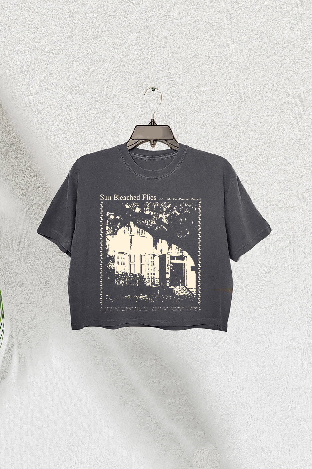 Ethell Sun Bleached Flies Album Preacher's Graphic Retro 90s Crop Tee For Women