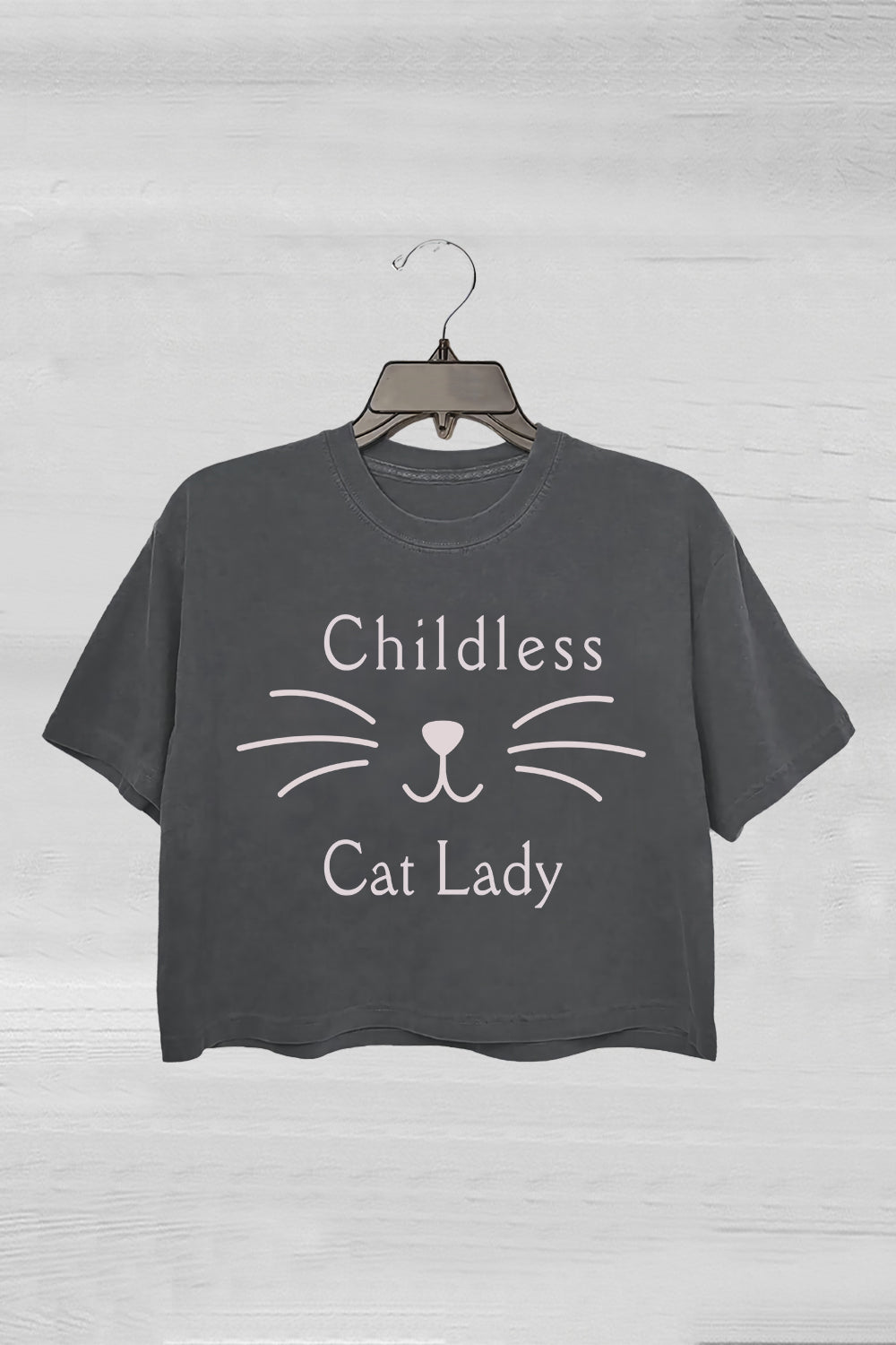 Childless Cat Lady Crop Tee For Women