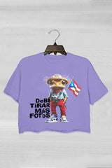 Bad Bunny DTMF Frog Flag Crop Tee For Women