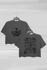 Luke Combs Country Music Cowgirl Crop Tee For Women
