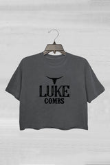 Luke Combs Country Music Cowgirl Crop Tee For Women