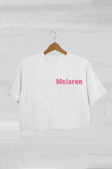 Lando Norris and Oscar Piastri Mclaren Funny Crop Tee For Women