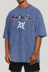 METALLICA-ALBUM washed cotton printed short-sleeved T-shirt
