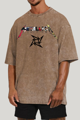 METALLICA-ALBUM washed cotton printed short-sleeved T-shirt