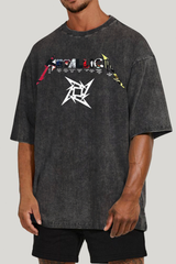 METALLICA-ALBUM washed cotton printed short-sleeved T-shirt