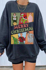 Christmas Movie Friends Pattern Sweatshirt For Women