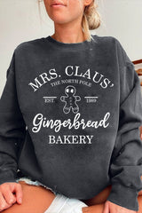 Mrs Claus Gingerbread Christmas Sweatshirt For Women
