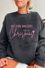 Just A Girl Who Loves Christmas Sweatshirt For Women