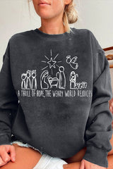 A Thrill of Hope Nativity Sweatshirt For Women