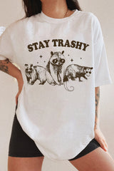Stay Trashy Raccoons Opossums Squad Team Tee For Women