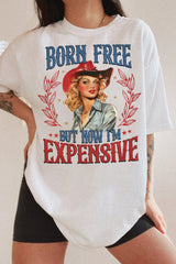 Born free but now I'm expensive Retro 4th of july Tee For Women